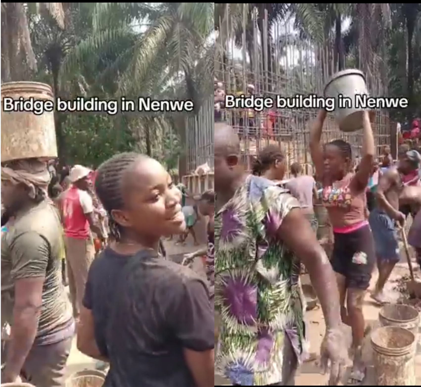 Nenwe Community Comes Together to Build a Massive Bridge