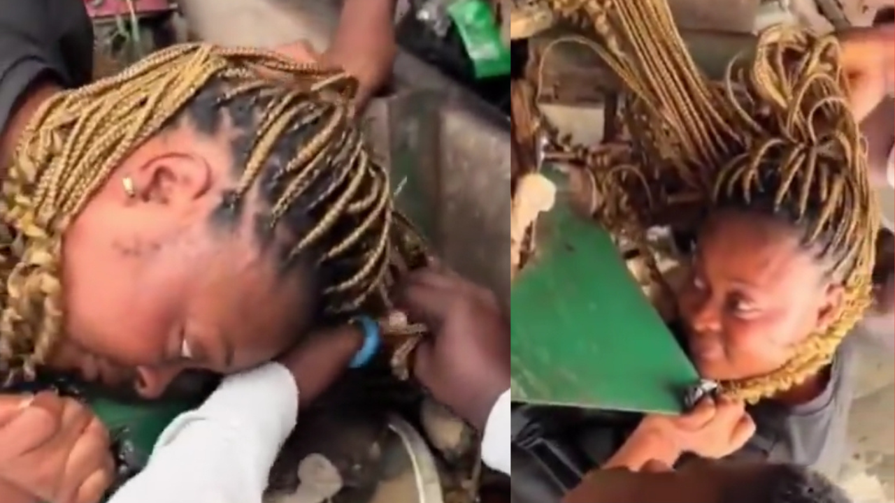 Woman Escapes Narrowly After Her Long Braided Hair Pulled Into Pepper Grinding Machine