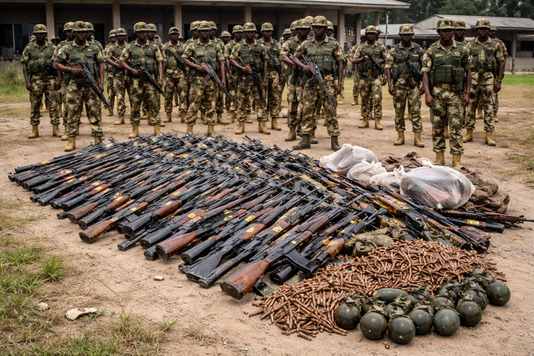 JTF Troops Recover Large Arms Cache Linked to Criminal Kingpin in Taraba