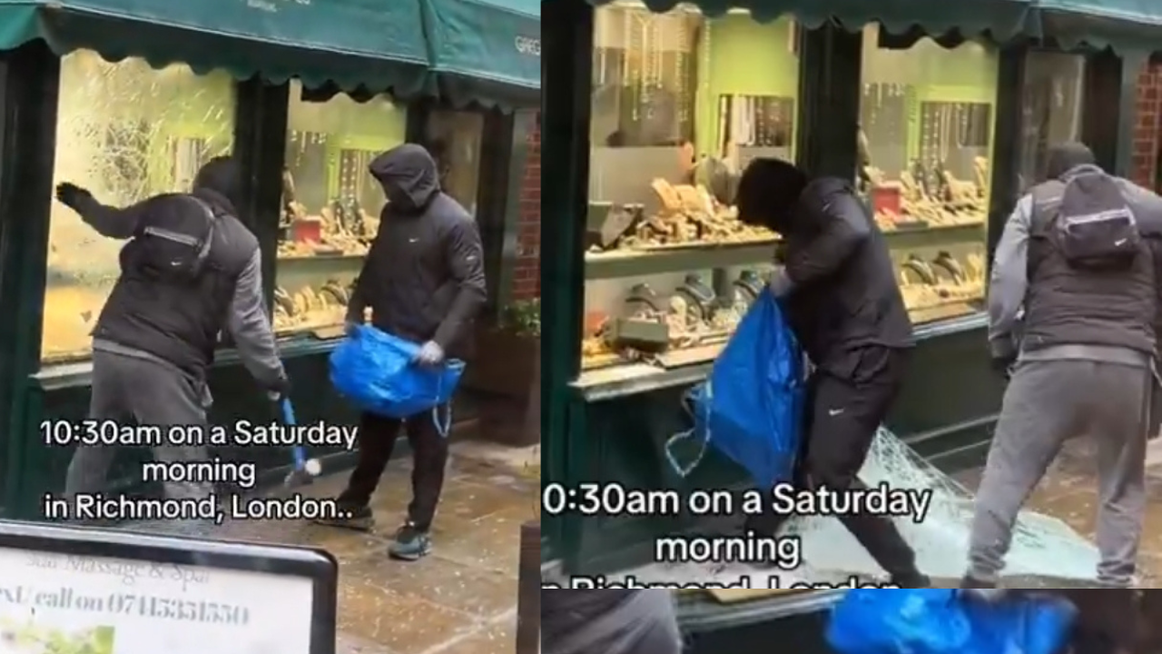 Richmond, London Jewellery Store Robbed in Broad Daylight: Suspects Filmed in Action