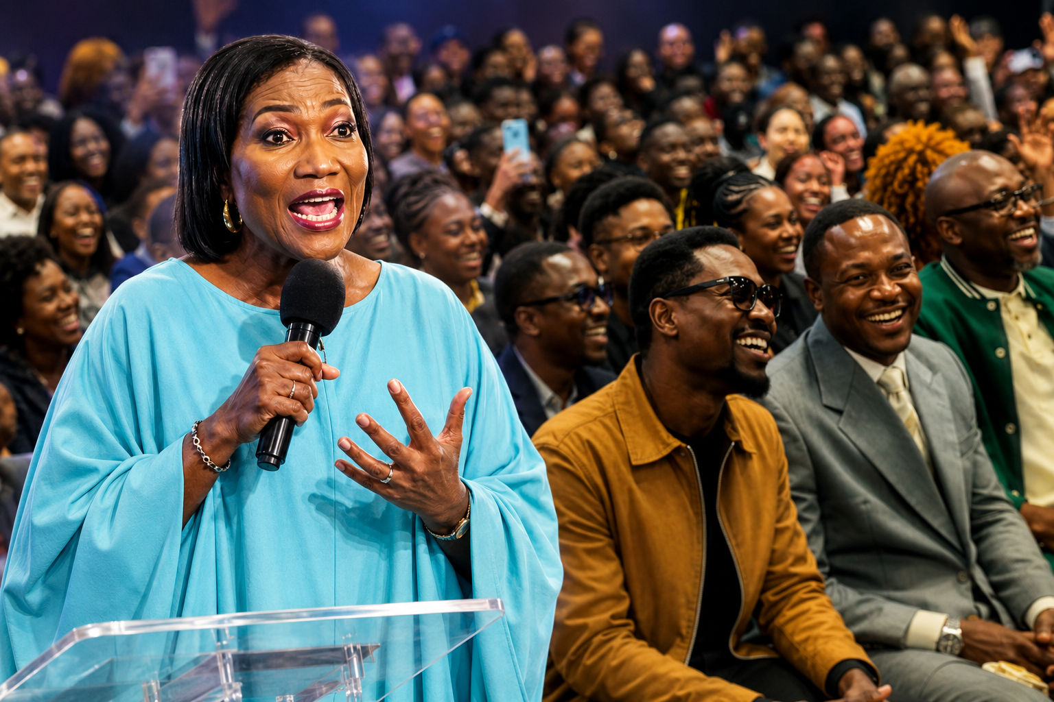 Bishop Funke Felix-Adejumo preaching to married men