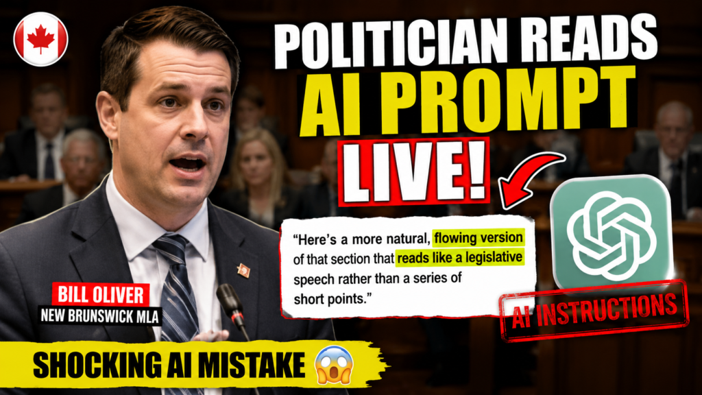 Canadian Politician Accidentally Reads AI Chatbot's Own Instructions Aloud in Live Legislature Speech