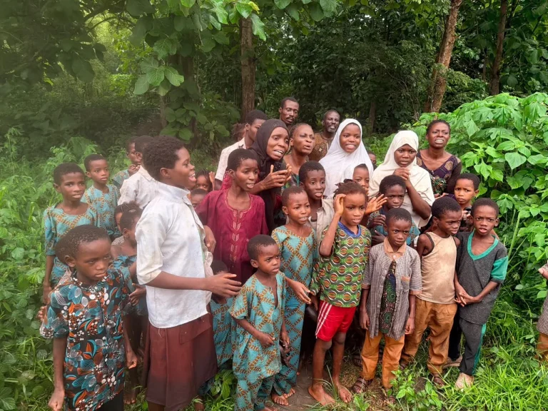 Rescued pupils and teachers after their release following 56 days in captivity in Oyo State.
