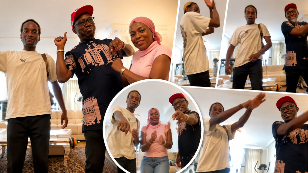 Ozonna Soludo dancing with Governor Chukwuma Soludo and First Lady Nonye Soludo.