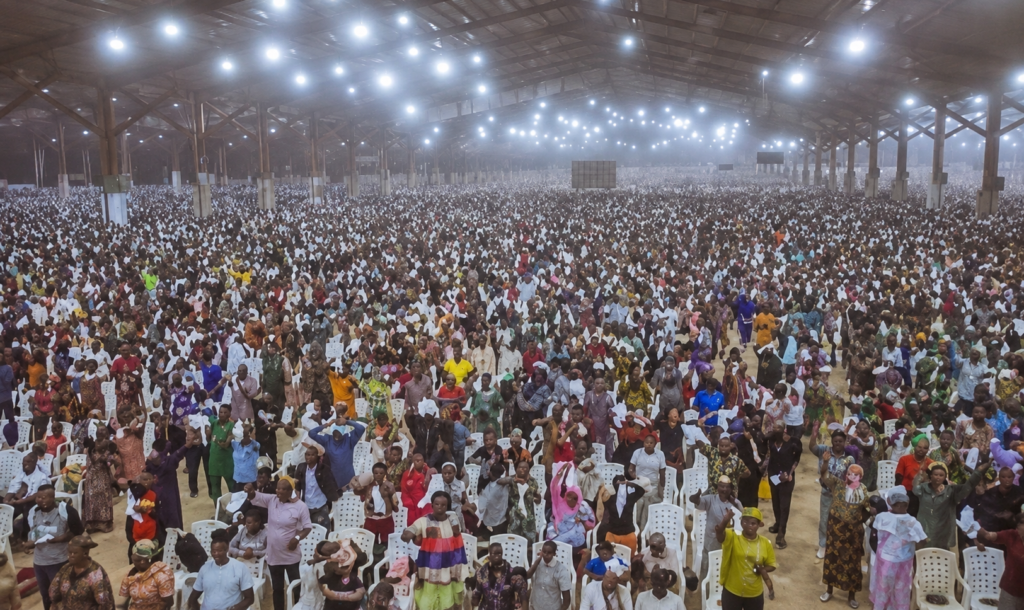 Massive crowd of worshippers gathered at Redemption City during the RCCG 74th Annual Convention 2026